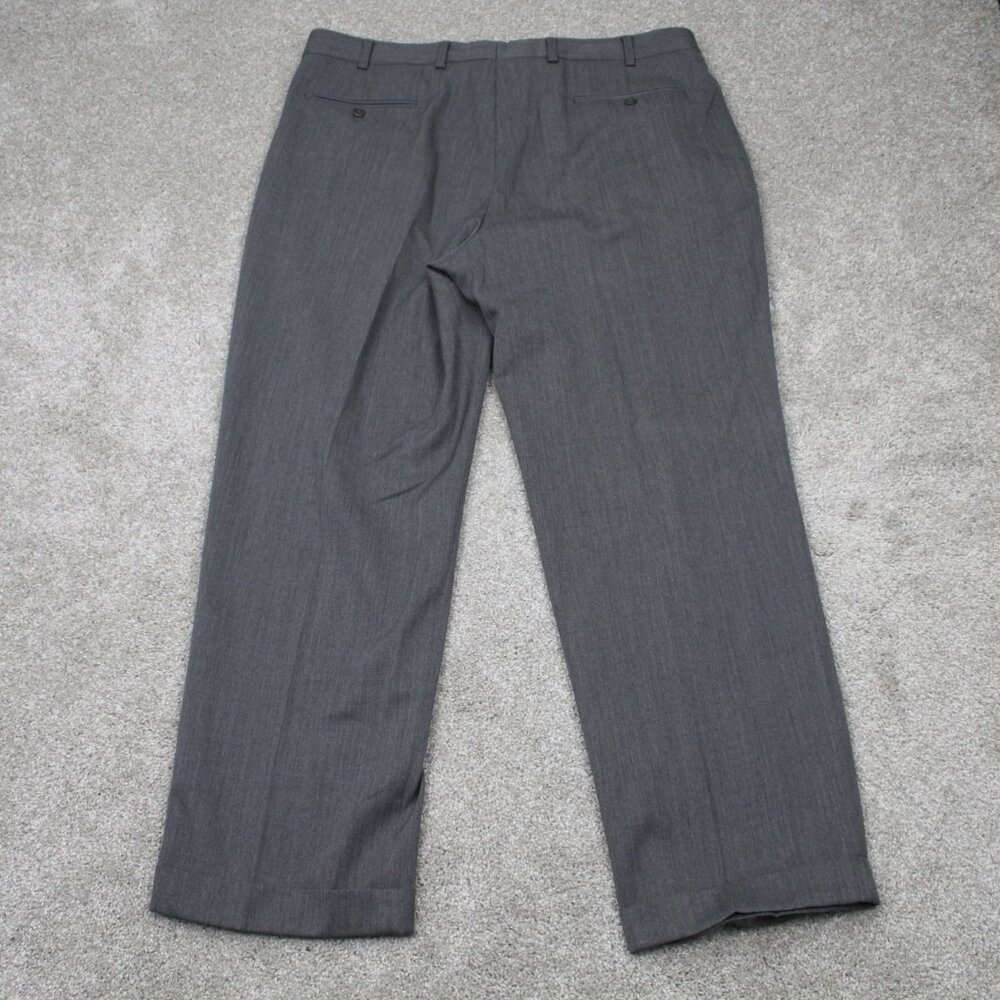 Brooks Brothers 1818 Madison Dress Pants Men 40x30 Gray Pleated 100% Wool Cuffed - Picture 6 of 11